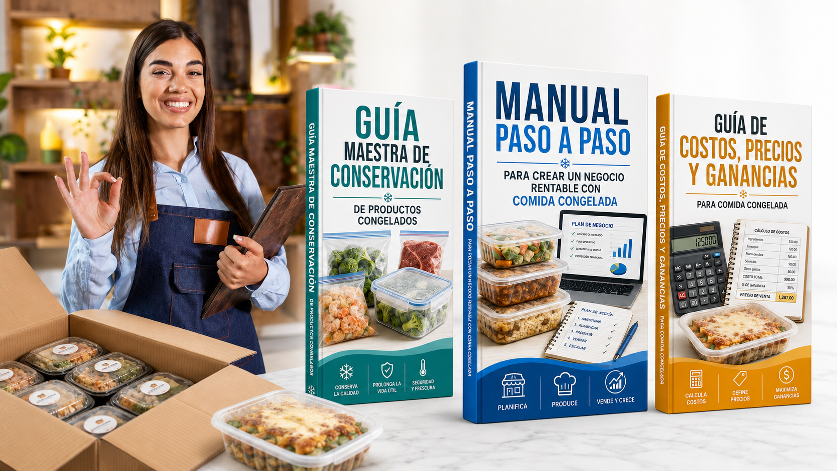 Pack de manuales: conservación, paso a paso para negocio y guía de costos, precios y ganancias